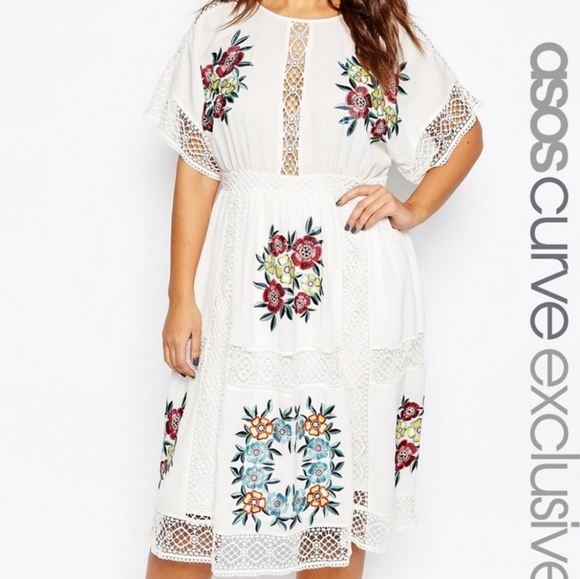 asos curve midi dress